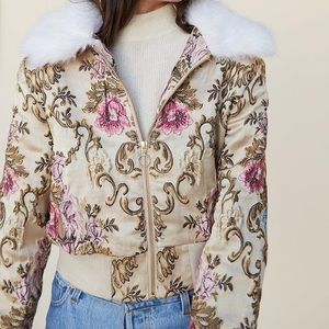 LPA 618 Jacquard Embroidered Bomber Jacket